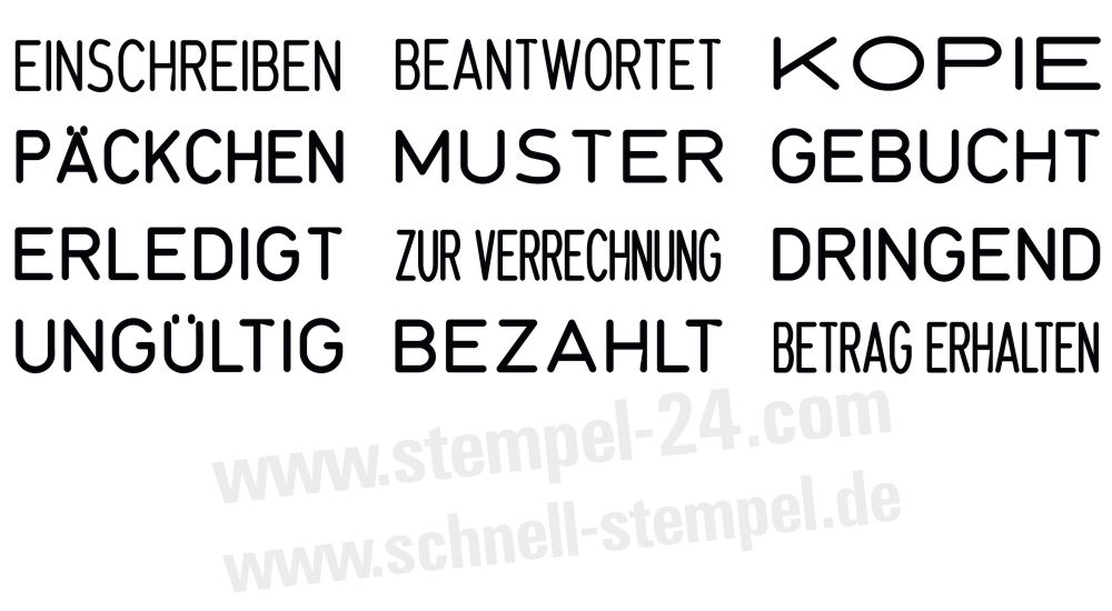 Stempelabdruck Wortbanddrehstempel B