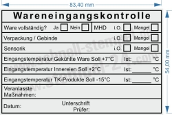 Wareneingangskontrolle MHD Tiefkühlware Innereien Temperatur