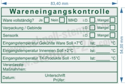 Wareneingangskontrolle MHD Tiefkühlware Innereien Temperatur